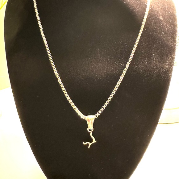 Sterling Silver 23” Hebrew Lamed Necklace Jewish Pendant Learning & Wisdom - Picture 1 of 5